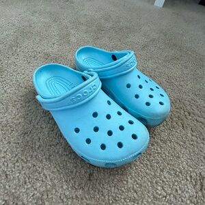 CROCS women Light Blue Slippers